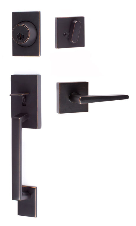 Sure-Loc KN507-S-BS-SQ 11P vintage bronze single cylinder handleset