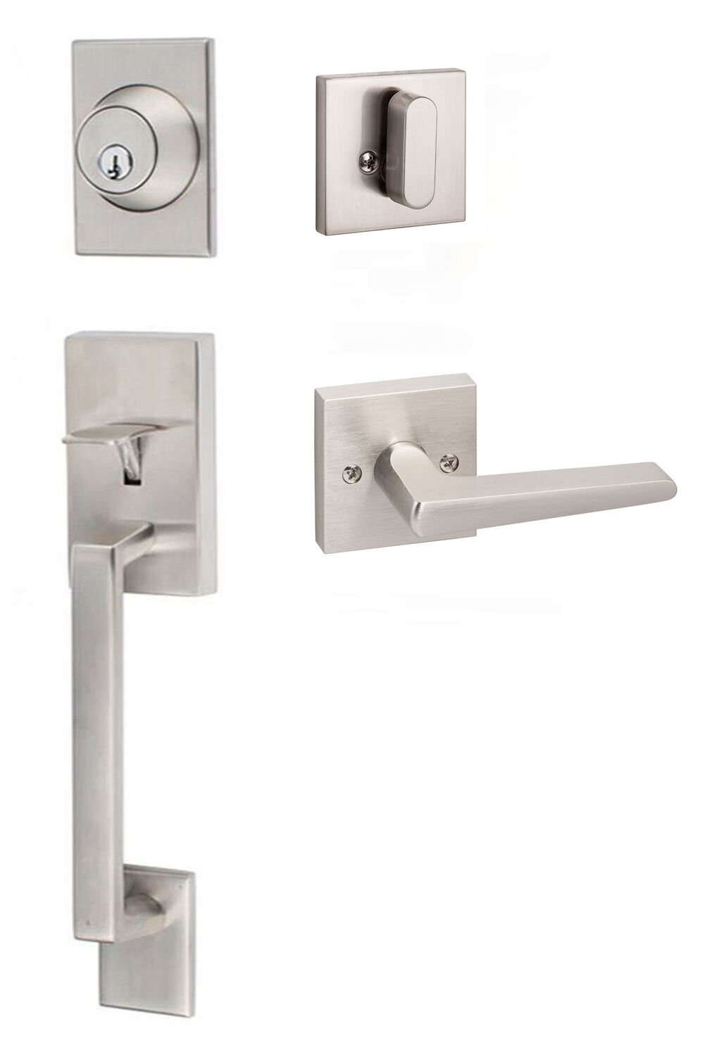 Sure-Loc KN507-S-BS-SQ 15 satin nickel single cylinder handleset