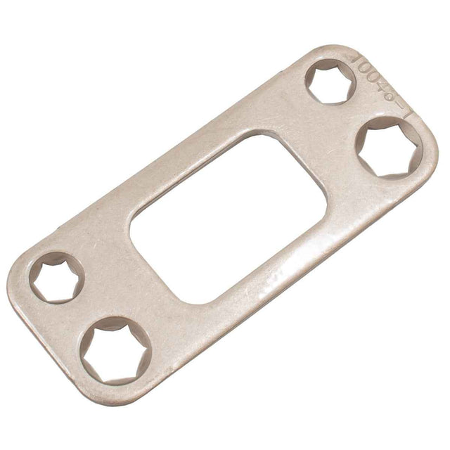 Kwikset 820050-00 Round Corner Deadbolt Strike in Satin Nickel