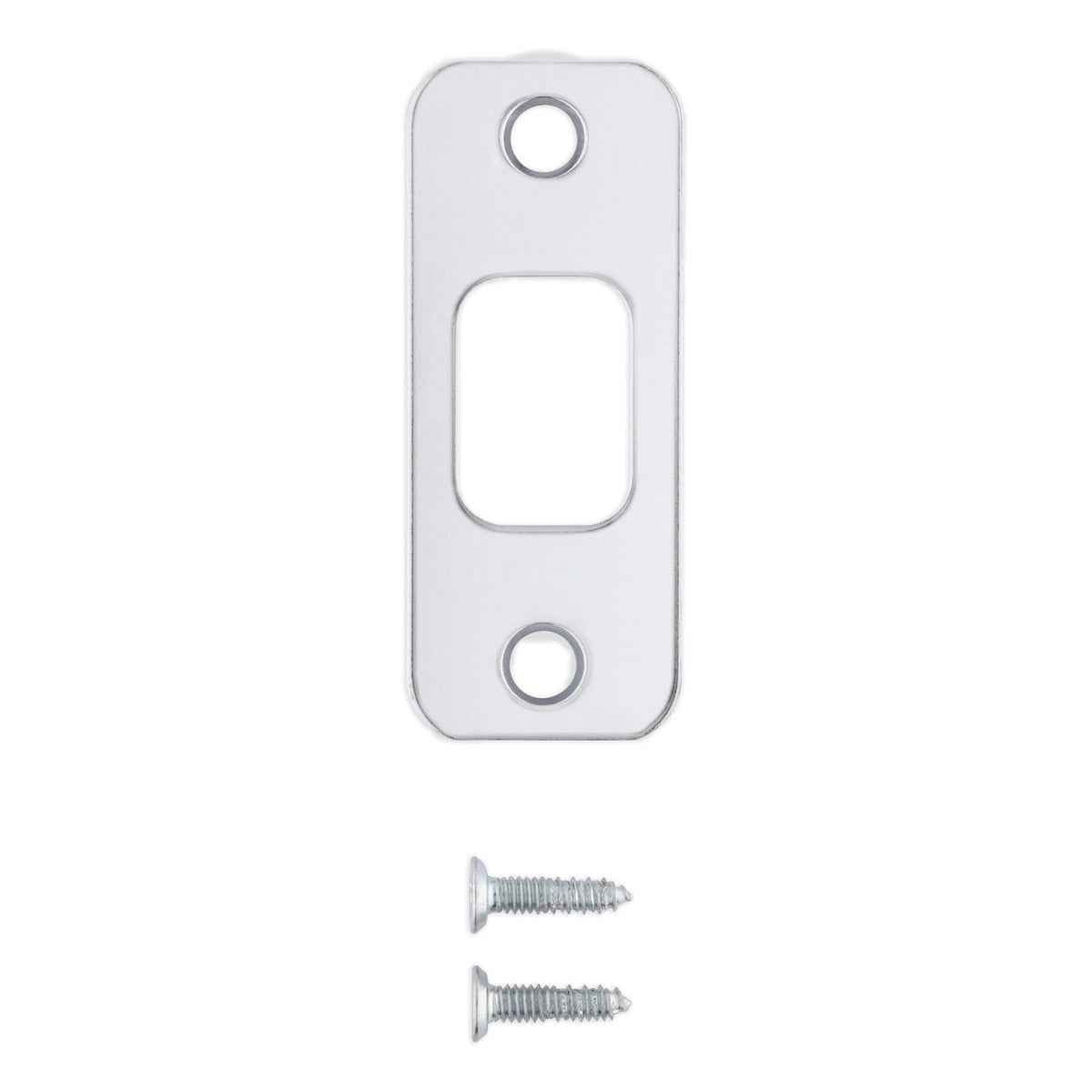 Kwikset 85279-002 1-1/8" x 2-3/4" Round Corner Deadbolt Strike for US26 Bright Chrome and US26D Satin Chrome in Bright Chrome and Satin Chrome