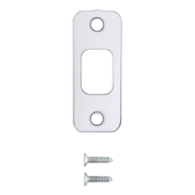 Kwikset 85279-002 1-1/8" x 2-3/4" Round Corner Deadbolt Strike for US26 Bright Chrome and US26D Satin Chrome in Bright Chrome and Satin Chrome