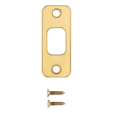 Kwikset 85279-00 1-1/8" x 2-3/4" Round Corner Deadbolt Strike in Bright Brass