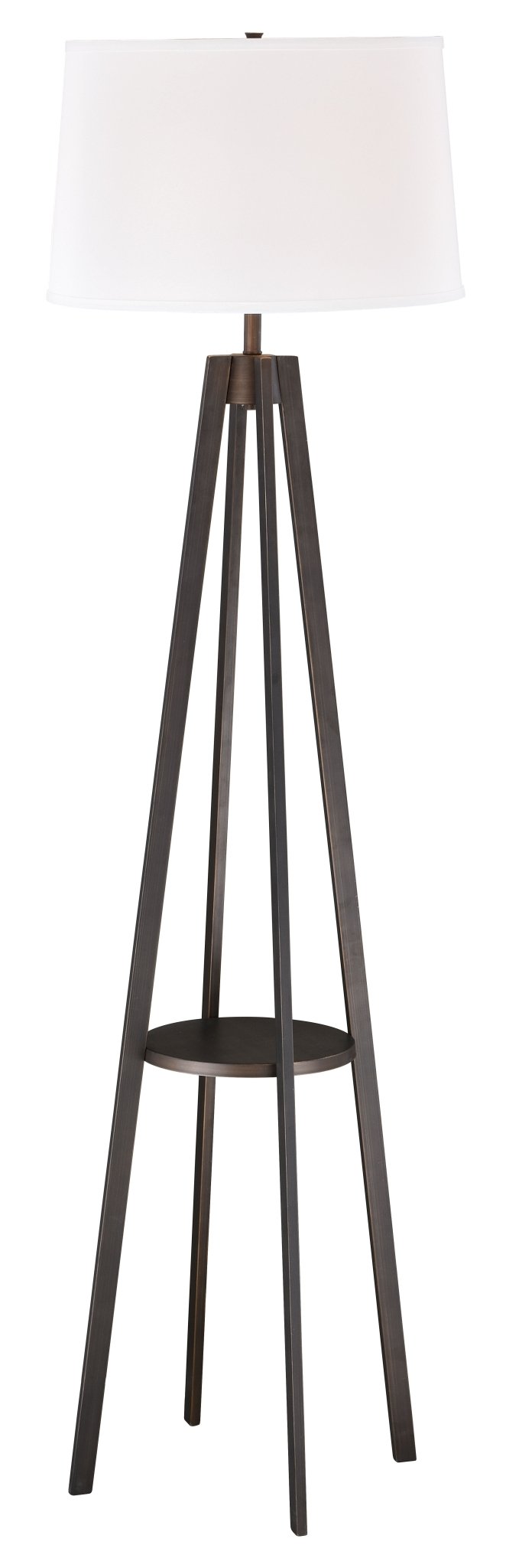 Vaxcel L0008 L0007 Perkins Steel Floor Lamp Satin Nickel