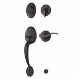 Weslock L2810-2X2FR2D matte black single cylinder handleset