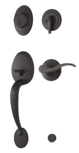 Weslock L2810-2X2FR2D matte black single cylinder handleset