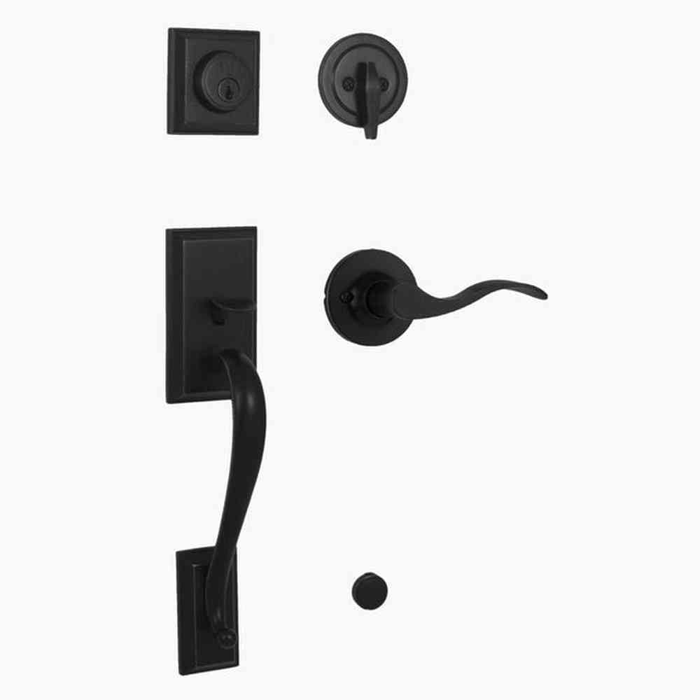 Weslock L2830-2X2FR2D matte black single cylinder handleset