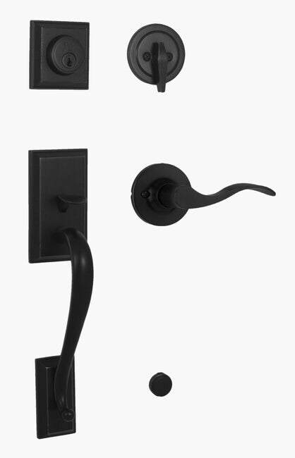 Weslock L2830-2X2FR2D matte black single cylinder handleset