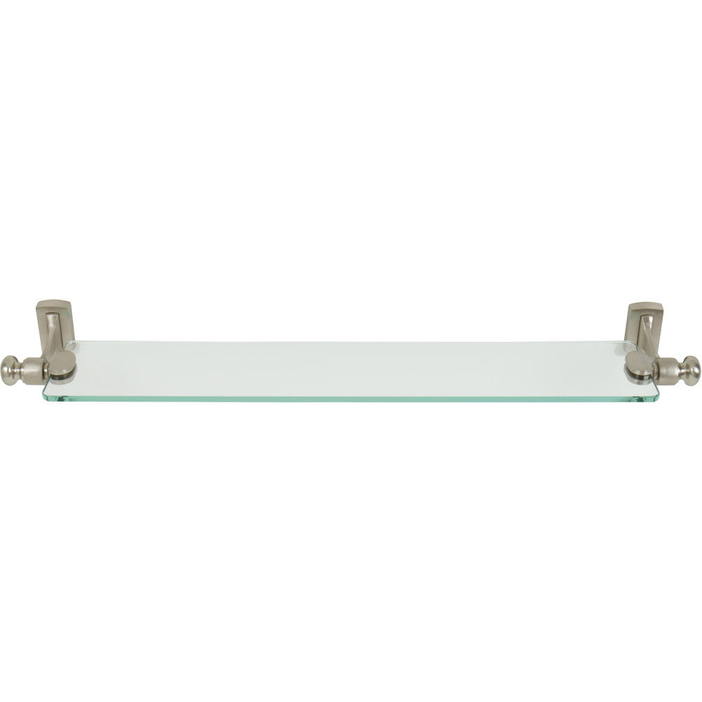 Atlas Homewares LGSF-BRN brushed nickel glass shelf