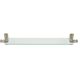 Atlas Homewares LGSF-BRN brushed nickel glass shelf