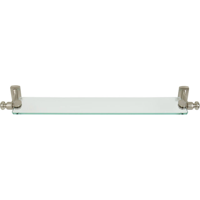 Atlas Homewares LGSF-BRN brushed nickel glass shelf