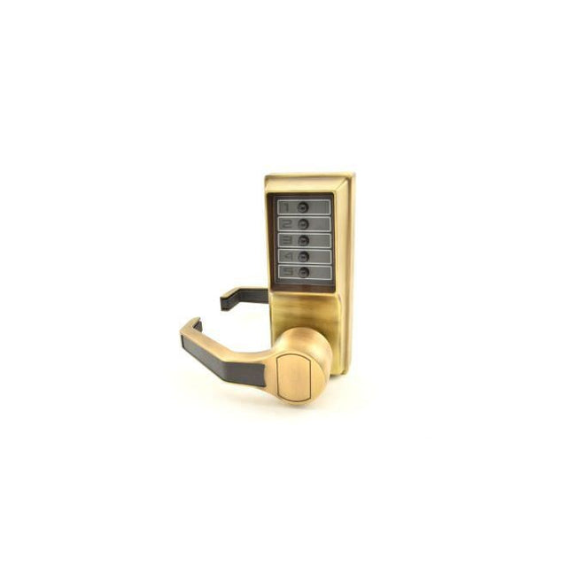 Kaba Simplex LL101105 antique brass mechanical pushbutton lock