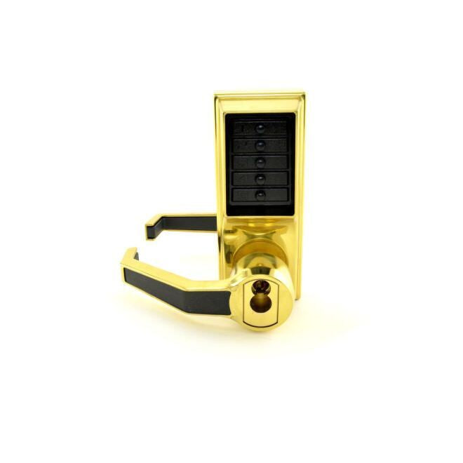 Kaba Simplex LL1021S03 bright brass combination entry with key override