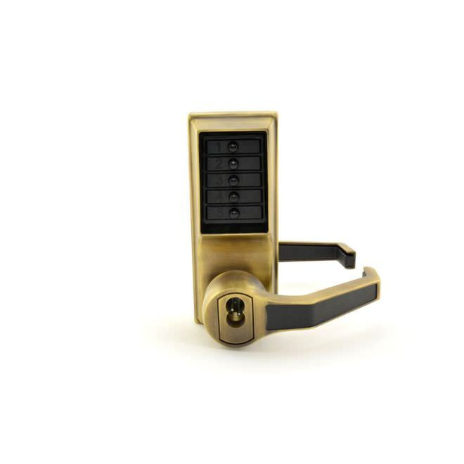 Kaba Simplex LR1021B05 antique brass combination entry with key override
