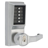 Kaba Simplex LR1021S26D satin chrome mechanical pushbutton lock