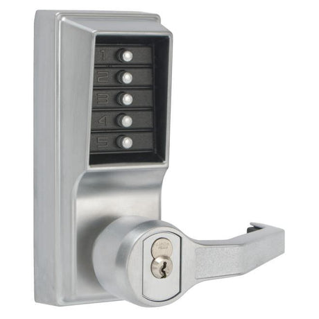 Kaba Simplex LR1041S26D satin chrome combination entry and passage with key override