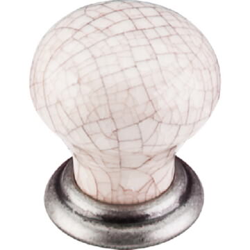 Top Knobs Ceramic Small Cabinet Knob 1-1/8", front view