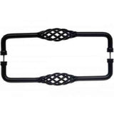 Top Knobs M1243-12 PAIR patina black door pull