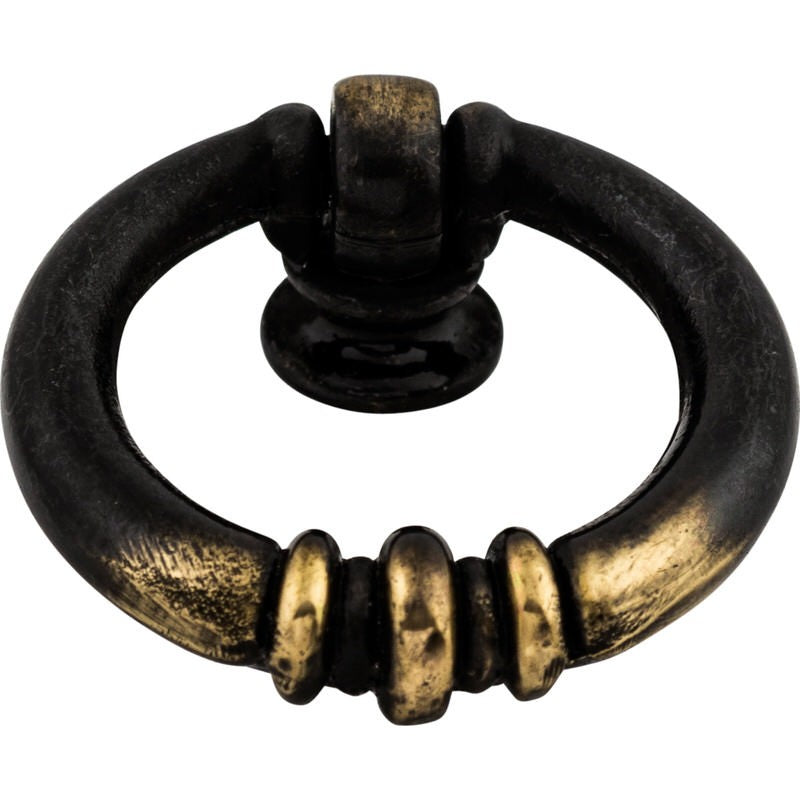 Top Knobs M176 dark antique brass ring pull