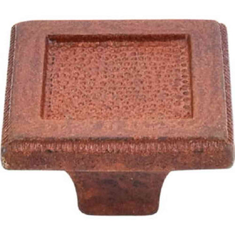 Top Knobs M1821 true rust square cabinet knob