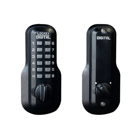 Lockey M210JBMG jet black mechanical pushbutton locksets