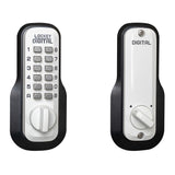 Lockey M210WH white mechanical pushbutton locksets