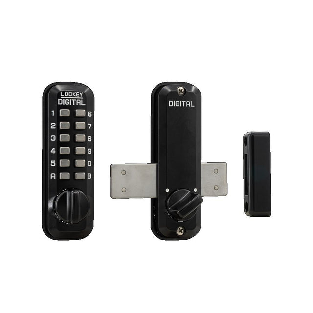 Lockey M220JBMG jet black mechanical pushbutton locksets
