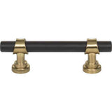 Top Knobs M2700 flat black / honey bronze cabinet pull