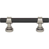 Top Knobs M2702 flat black / pewter antique cabinet pull