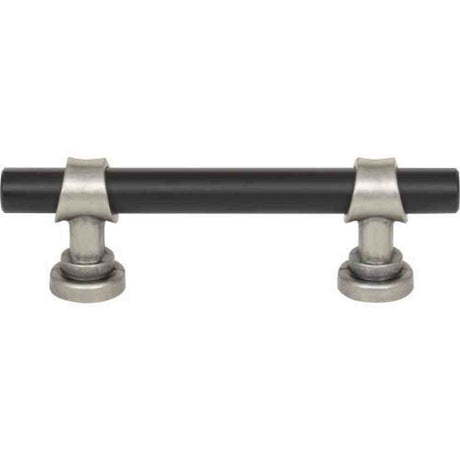 Top Knobs M2702 flat black / pewter antique cabinet pull