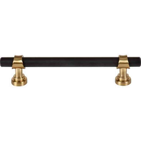 Top Knobs M2704 flat black / honey bronze cabinet pull
