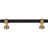 Top Knobs M2716 flat black and honey bronze cabinet pull