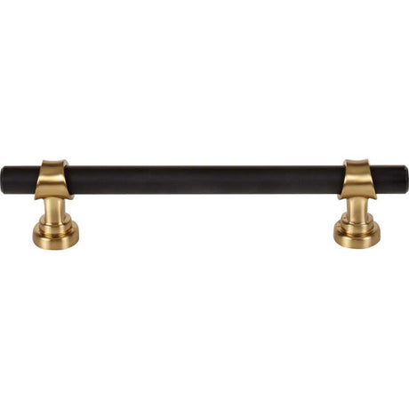 Top Knobs M2716 flat black and honey bronze cabinet pull