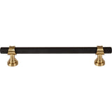 Top Knobs M2728 flat black and honey bronze cabinet pull
