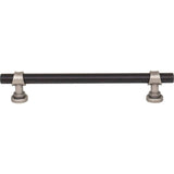 Top Knobs M2730 flat black and pewter antique cabinet pull