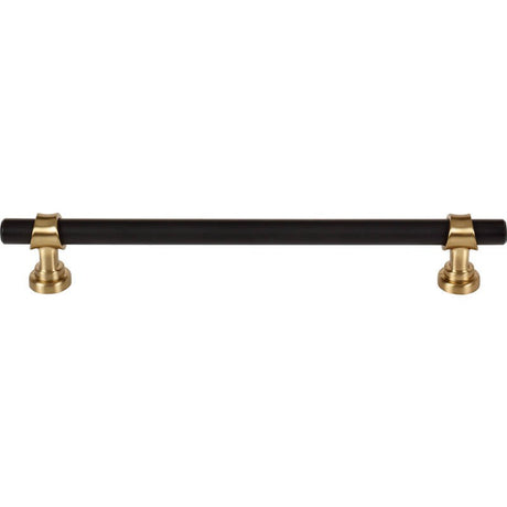 Top Knobs M2740 flat black and honey bronze cabinet pull