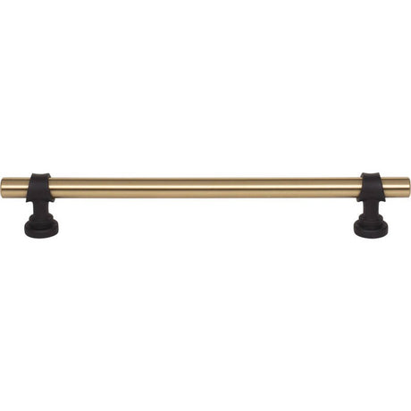 Top Knobs M2741 honey bronze and flat black cabinet pull
