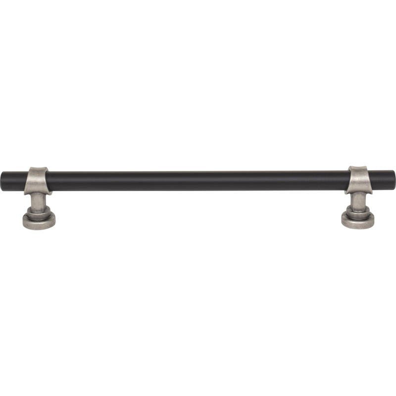 Top Knobs M2742 flat black and pewter antique cabinet pull