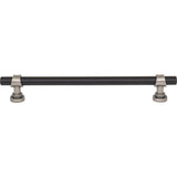 Top Knobs M2742 flat black and pewter antique cabinet pull