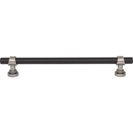 Top Knobs M2742 flat black and pewter antique cabinet pull
