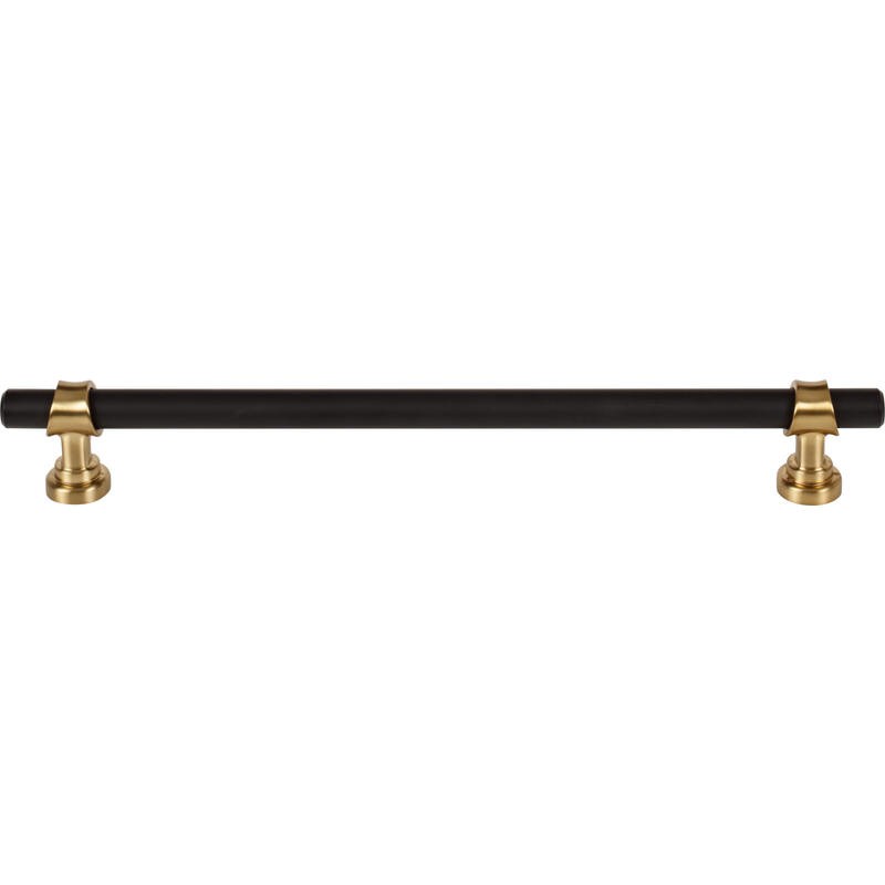 Top Knobs M2752 flat black and honey bronze cabinet pull