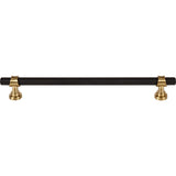 Top Knobs M2752 flat black and honey bronze cabinet pull