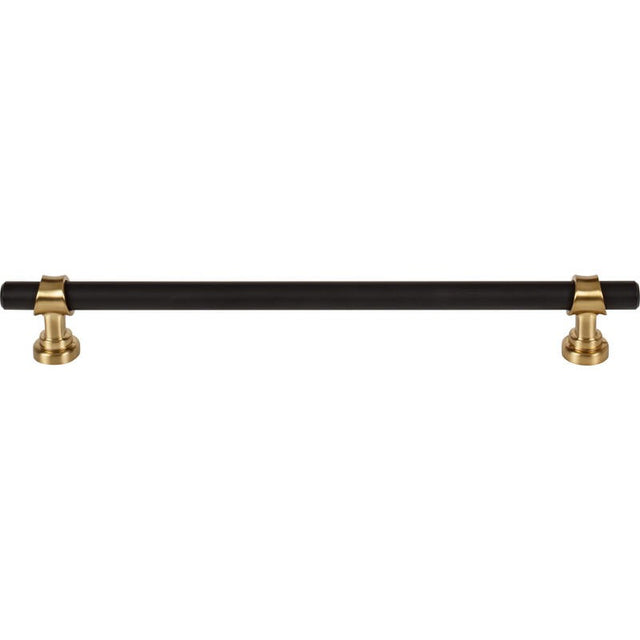 Top Knobs M2752 flat black and honey bronze cabinet pull