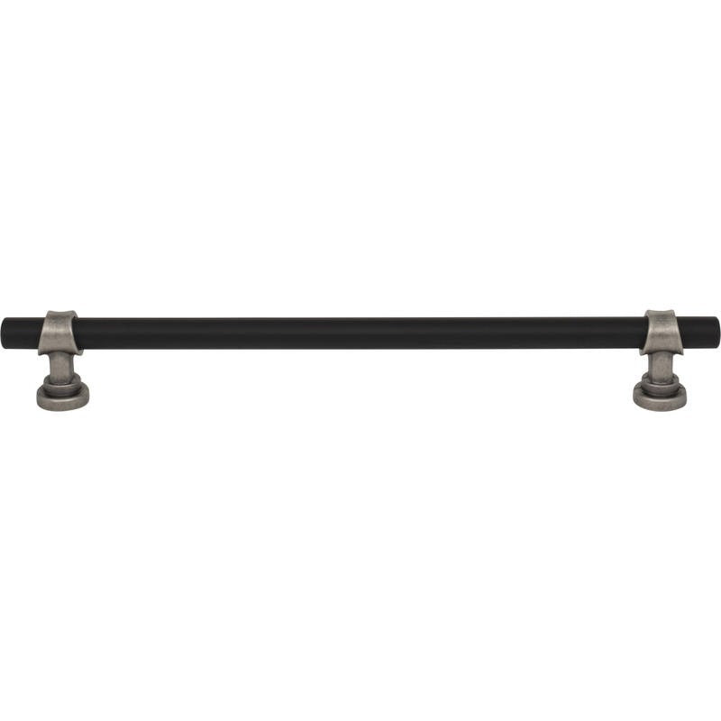 Top Knobs M2754 flat black and pewter antique cabinet pull
