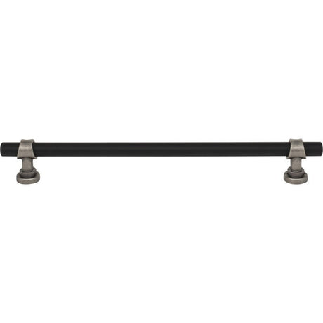 Top Knobs M2754 flat black and pewter antique cabinet pull