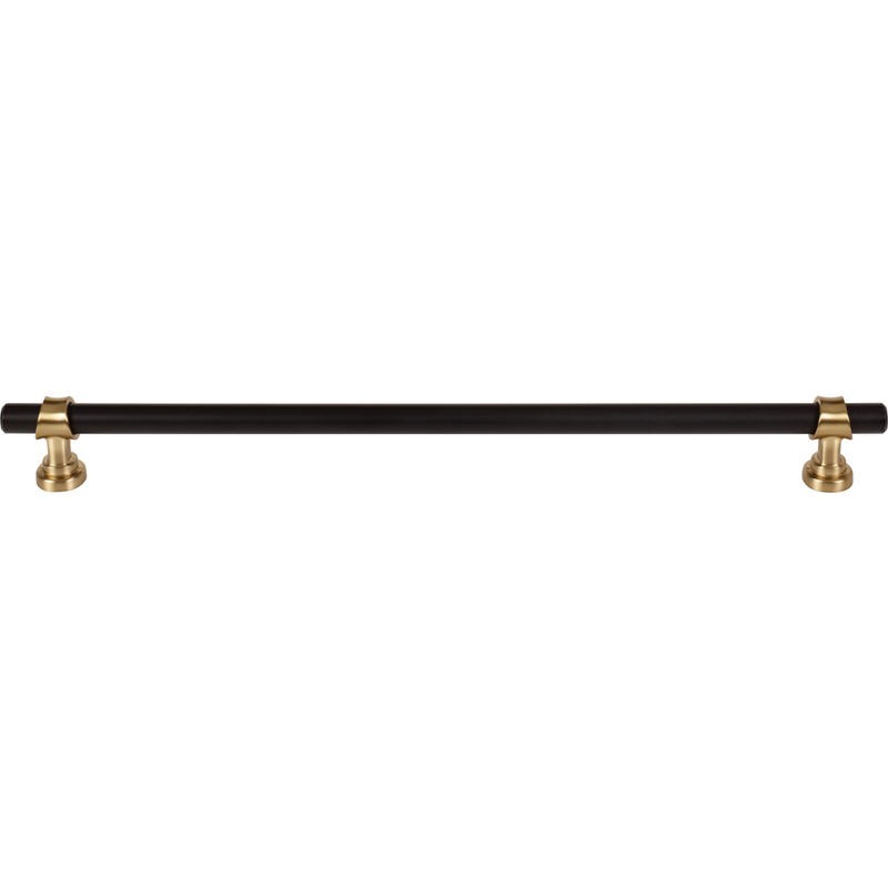 Top Knobs M2764 flat black and honey bronze cabinet pull