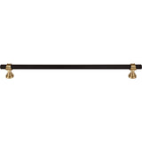 Top Knobs M2764 flat black and honey bronze cabinet pull