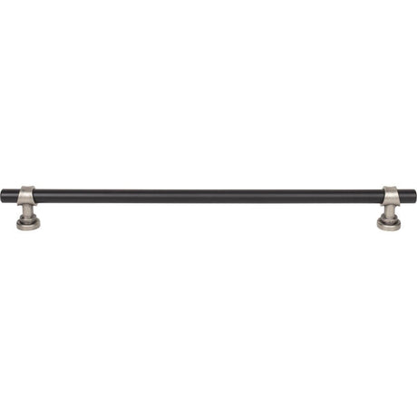 Top Knobs M2766 flat black and pewter antique cabinet pull