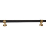 Top Knobs M2776 flat black and honey bronze cabinet pull / appliance pull