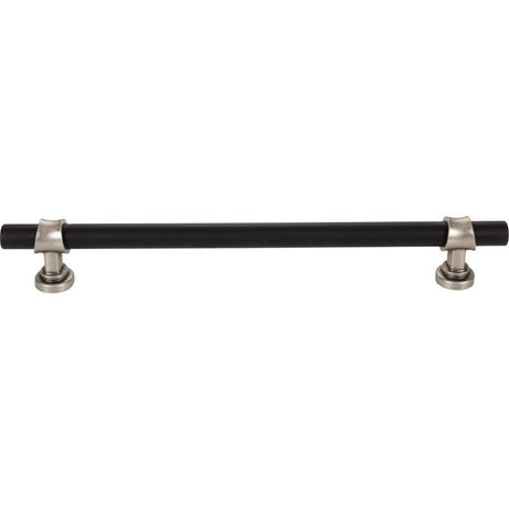 Top Knobs M2778 flat black and pewter antique cabinet pull / appliance pull