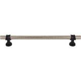 Top Knobs M2779 pewter antique and flat black cabinet pull / appliance pull